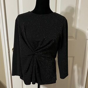 Ann Taylor Factory Black Sparkle Blouse